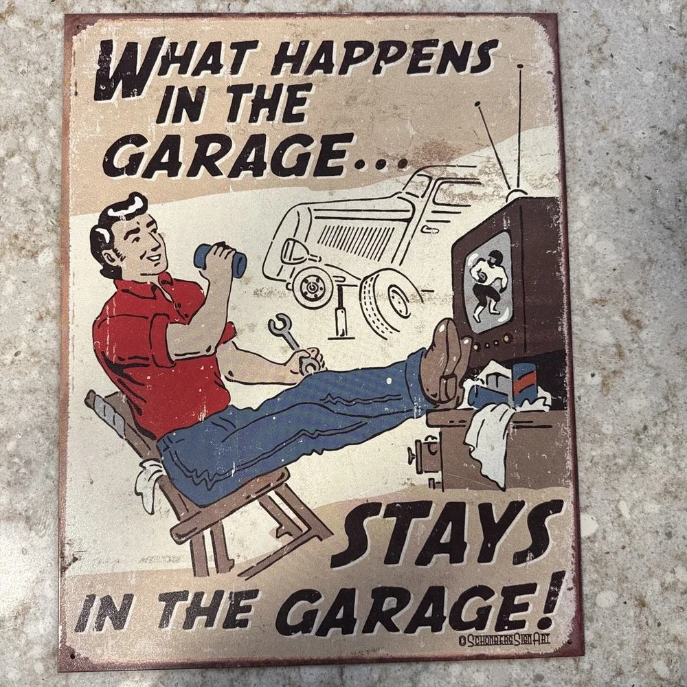 Funny Garage Vintage Style Tin Metal Sign For‎ Garage/Shop/Man Cave 12.5